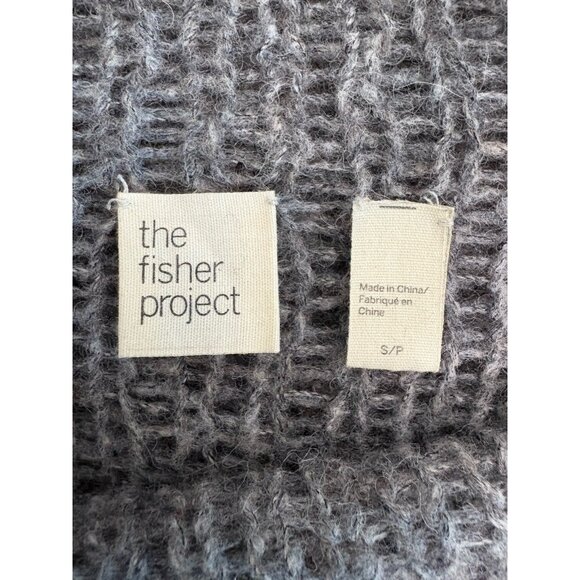 Eileen Fisher Loose Knit Boxy Alpaca Wool Blend Sweater Minimalist Gray S/P - Picture 5 of 8